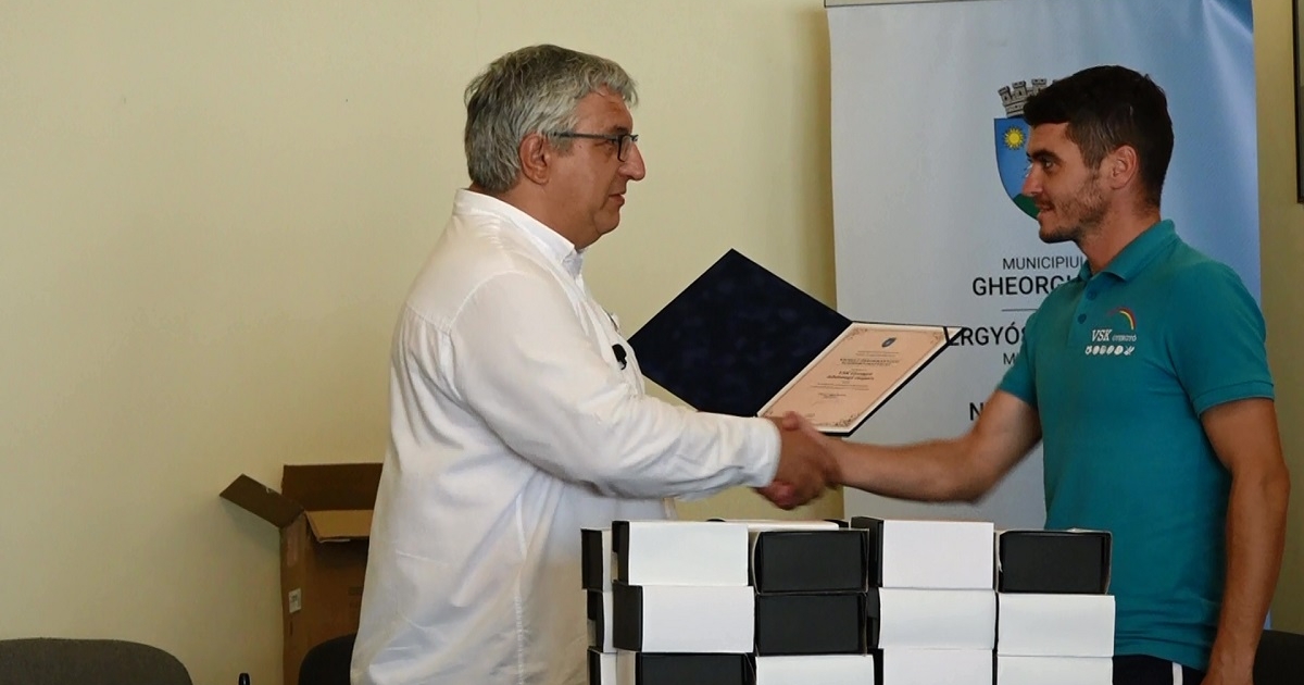 Díjjal ismerte el a VSK Gyergyószentmiklós teljesítményét az önkormányzat